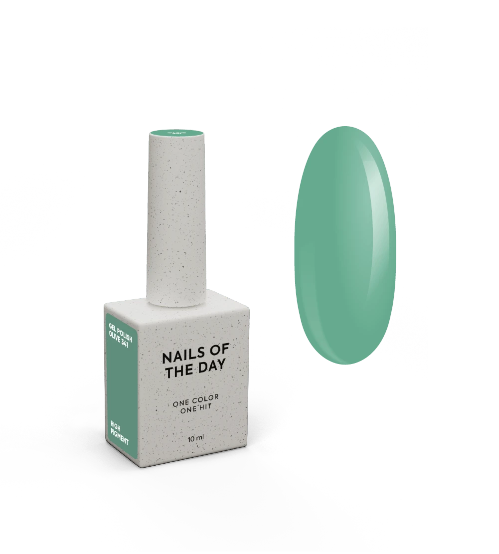 NAILSOFTHEDAY Let's Special Olive – kalter olivgrüner Gellack für Nägel, der in einer Schicht bedeckt, 10 ml
