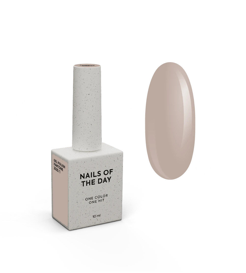 NAILSOFTHEDAY Let’s Special Pantone2025/1 — vernis gel brun beige chaud, qui couvre en une seule couche, 10 ml.