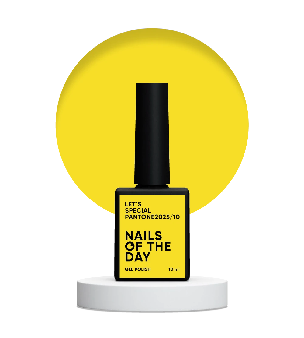 NAILSOFTHEDAY Let’s Special Pantone2025/10 — vernis gel jaune ensoleillé, qui couvre en une seule couche, 10 ml.