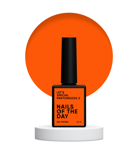 NAILSOFTHEDAY Let’s special Pantone2025/2 — esmalte semipermanente naranja neón vibrante, que cubre en una capa, 10 ml.