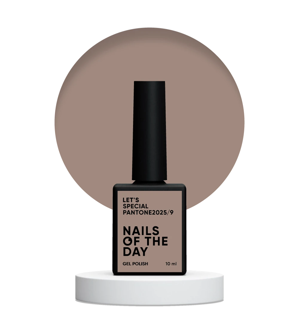 NAILSOFTHEDAY Let’s Special Pantone2025/9 — vernis gel beige café froid, qui couvre en une seule couche, 10 ml.