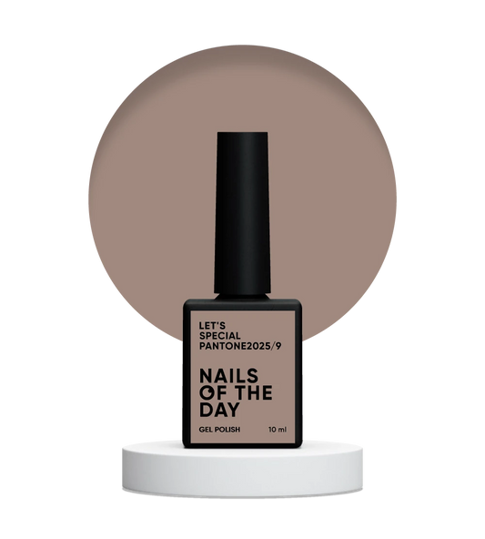 NAILSOFTHEDAY Let’s special Pantone2025/9 — esmalte semipermanente beige café frío, que cubre en una capa, 10 ml.