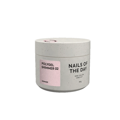 NAILSOFTHEDAY Polygel Shimmer 02 – Polygel Zartrosa mit feinkörnigem Schimmer, 30 g
