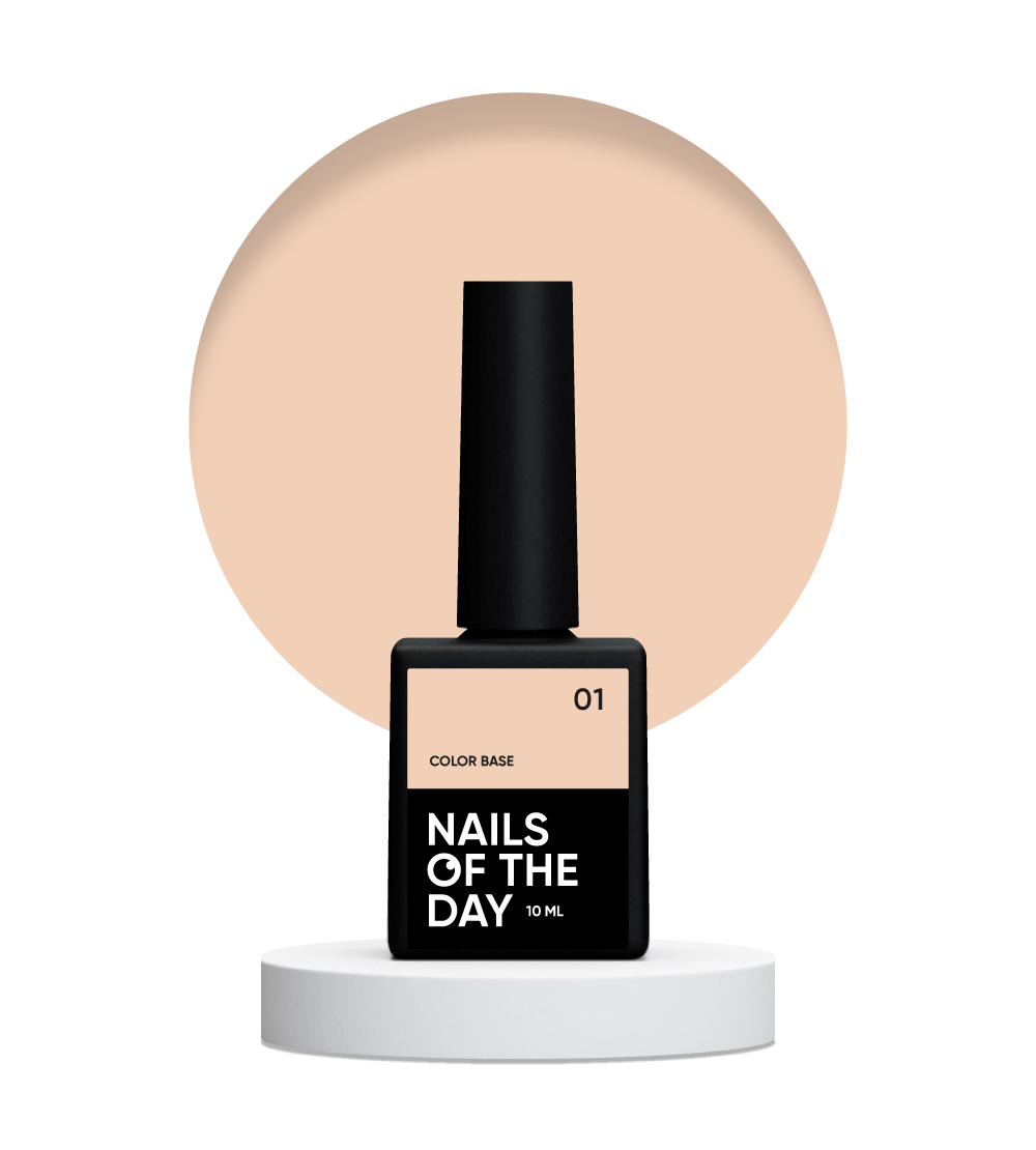 NAILSOFTHEDAY Сolor base 01 – base colorata per unghie (sabbia-beige), 10 ml
