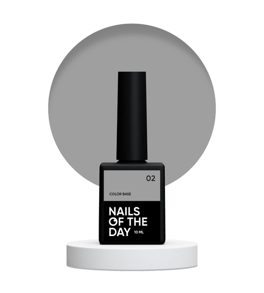 NAILSOFTHEDAY Сolor base 02 – Farbbasis für Nägel (hellgrau), 10 ml