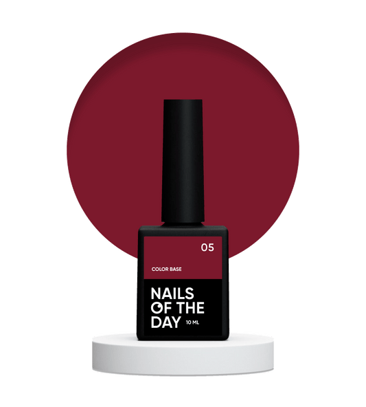 NAILSOFTHEDAY Сolor base 05 – Farbbasis für Nägel (dunkelrot), 10 ml