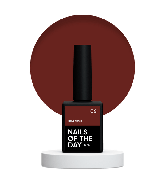 NAILSOFTHEDAY Сolor base 06 – Farbbasis für Nägel (gesättigtes Braun), 10 ml
