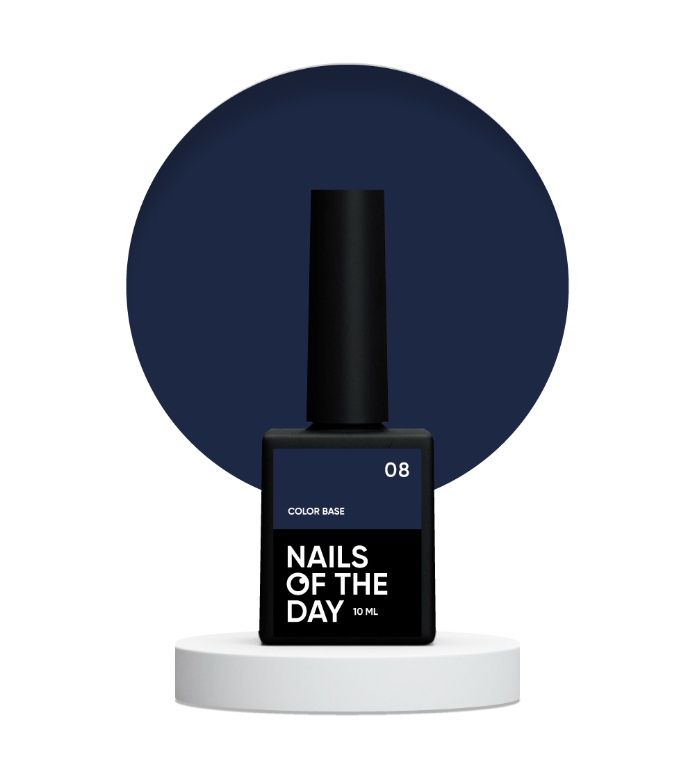 NAILSOFTHEDAY Color base 08 – base de color para uñas (azul intenso), 10 ml