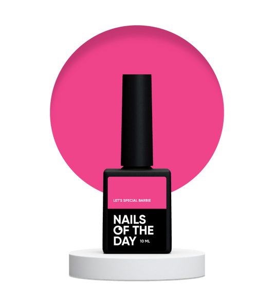 NAILSOFTHEDAY Let's special Barbie - a special neon pink gel polish overlapping in one layer, 10 ml