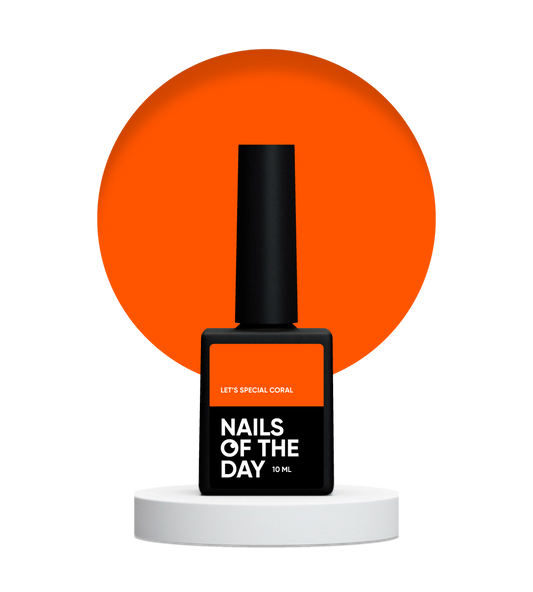 NAILSOFTHEDAY Let's special Coral - special coral gel polish overlapping in one layer, 10 ml