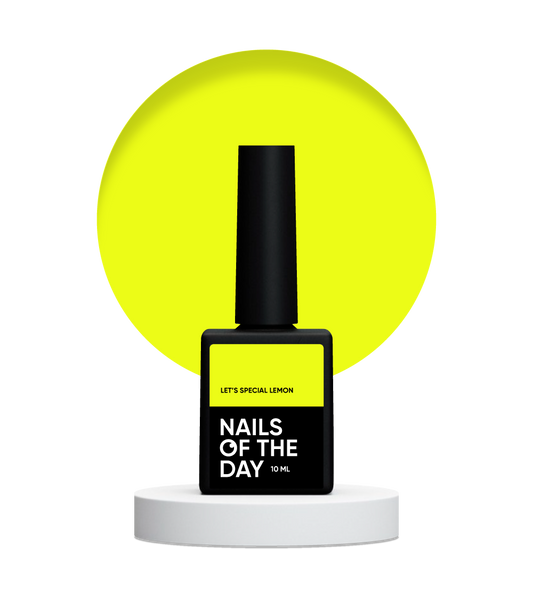 NAILSOFTHEDAY Let's special Lemon - a special neon-lemon gel polish overlapping in one layer, 10 ml