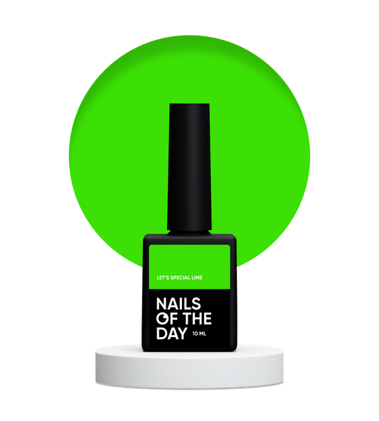 NAILSOFTHEDAY Let's special Lime - a special neon-lettuce gel polish overlapping in one layer, 10 ml