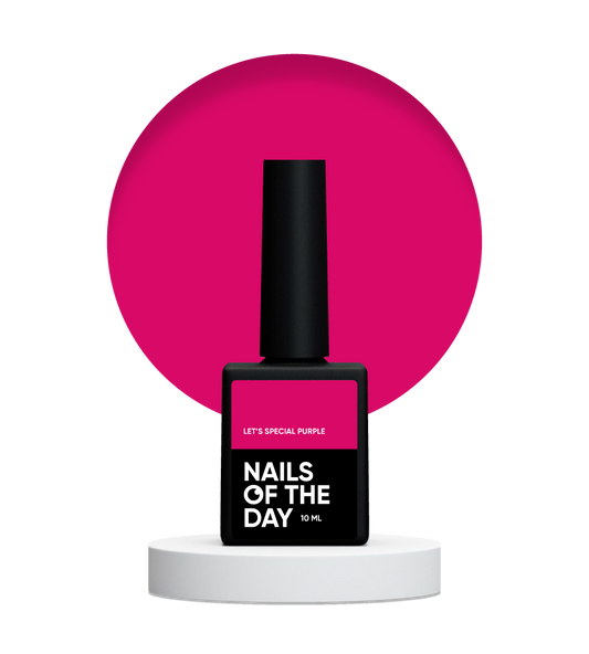 NAILSOFTHEDAY Let's special Purple - a special bright pink gel polish overlapping in one layer, 10 ml