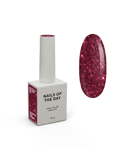 NAILSOFTHENIGHT Verniz em gel Red Mary — verniz gel reflector vermelho para unhas, 10 ml