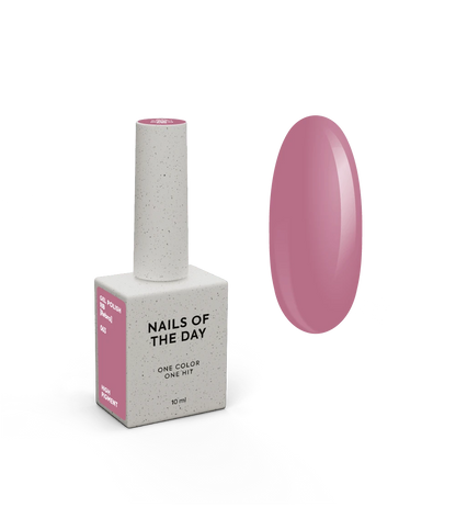 NAILSOFTHEDAY Gel Polish Rib [Rebra] 063 – Rosy Nude Gel Polish with One-Coat Coverage, 10 ml