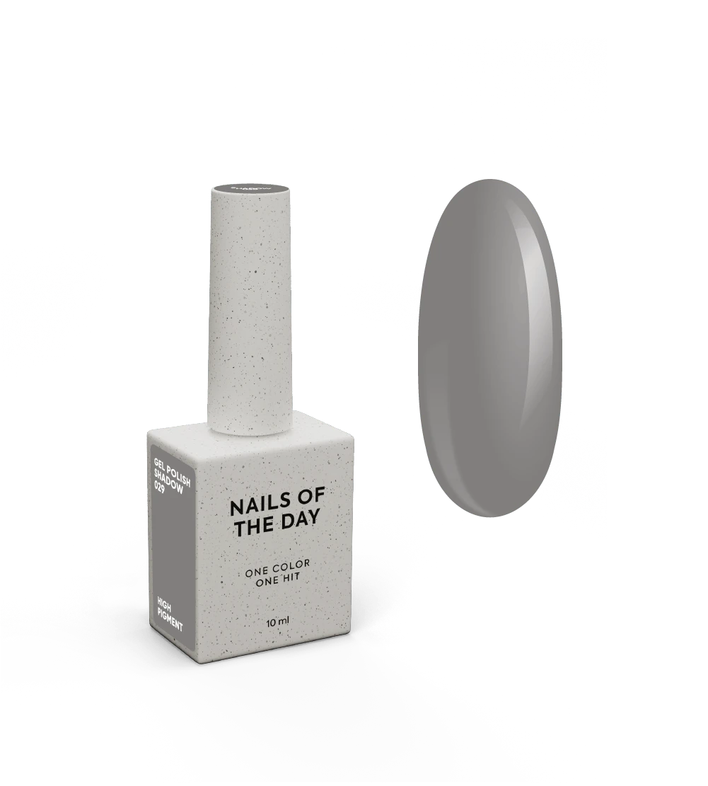 NAILSOFTHEDAY Let's Special Shadow: esmalte semipermanente  de uñas  gris claro que cubre en una capa, 10 ml
