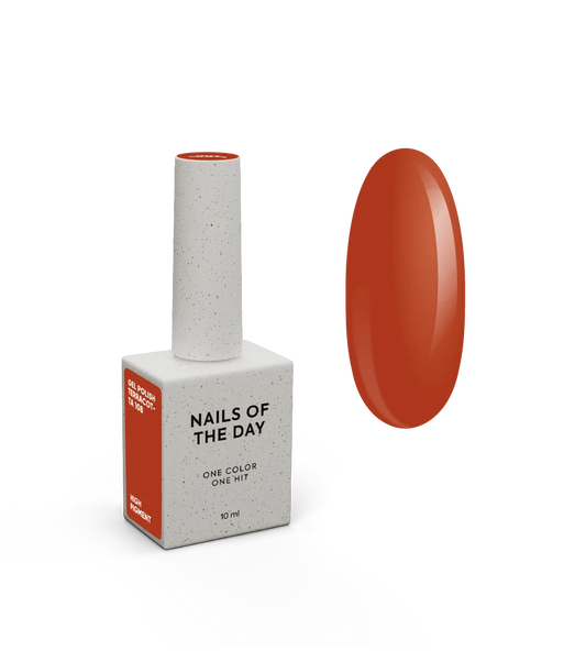 NAILSOFTHEDAY Gel Polish Terracotta — esmalte semipermanente en tono terracota (ladrillo) con cobertura completa en una sola capa. 10 ml.