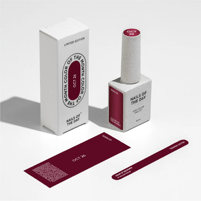 NAILSOFTHEDAY Color of the Month Octubre 2026 Terroir — gel polish efecto vitral en tono vino profundo, 10 ml №2
