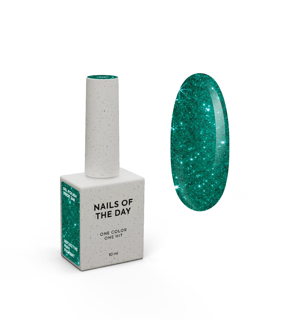 NAILSOFTHEDAY Gel Polish Verde — esmalte semipermanente verde reflectante, 10 ml