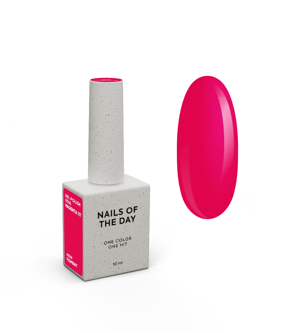 NAILSOFTHEDAY Let's Special Viva Magenta — vernis à ongles gel canneberge couvrant une couche, 10 ml