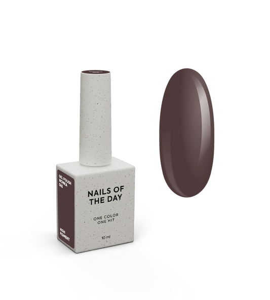 NAILSOFTHEDAY Let's special Wonka - verniz gel castanho empoeirado cobrindo uma camada, 10 ml