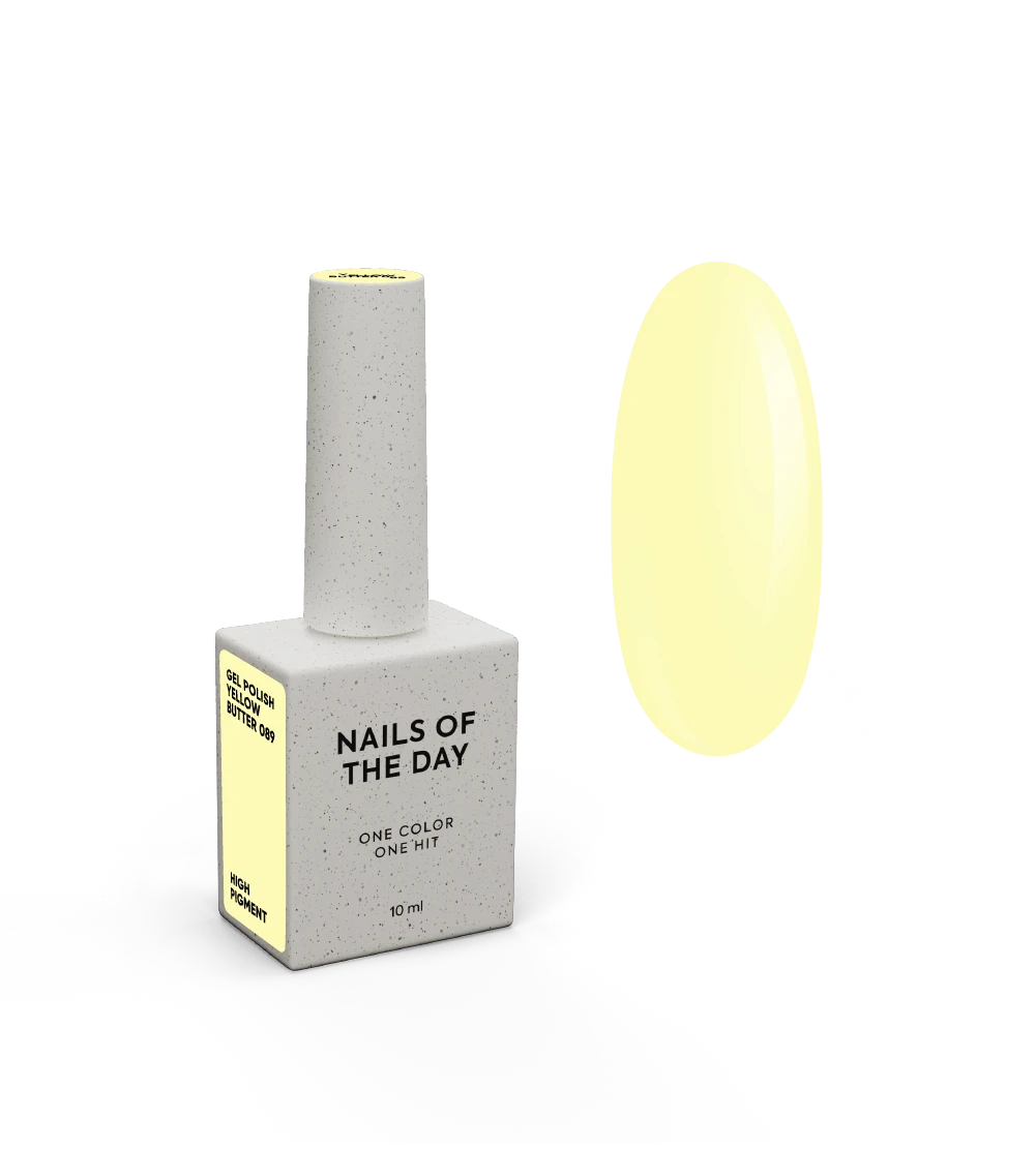 NAILSOFTHEDAY Let's Special Yellow Butter — vernis à ongles gel jaune pastel couvrant une couche, 10 ml