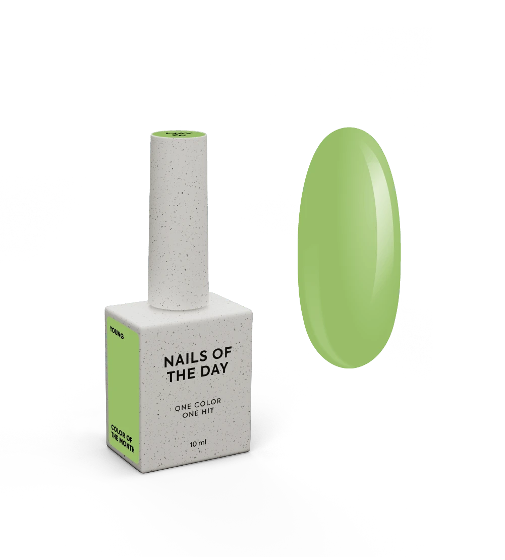 NAILSOFTHEDAY Color del Mes Mayo 2026 Young — oliva, cobertura en una capa, 10 ml