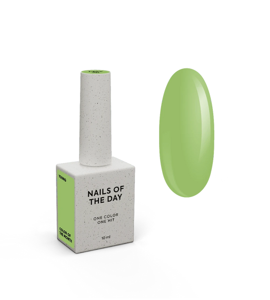 NAILSOFTHEDAY Color of the Month May 2026 Young — olive, one-coat coverage, 10 ml