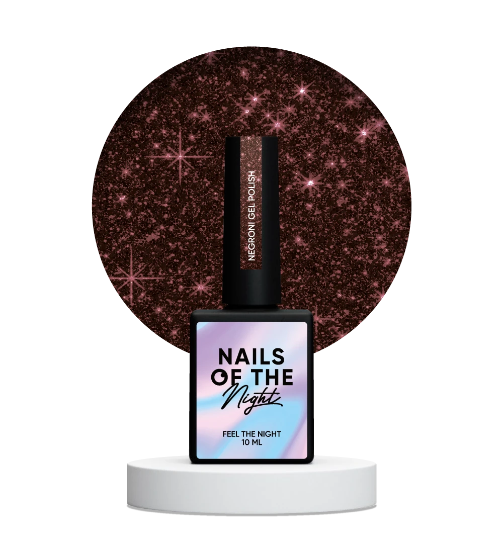 NAILSOFTHENIGHT Negroni gel polish — темно-бордовий світловідбиваючий гель лак, 10 мл