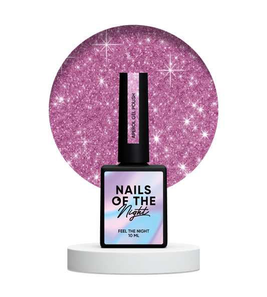 NAILSOFTHENIGHT Aperol gel polish — pink reflective gel polish for nails, 10 ml