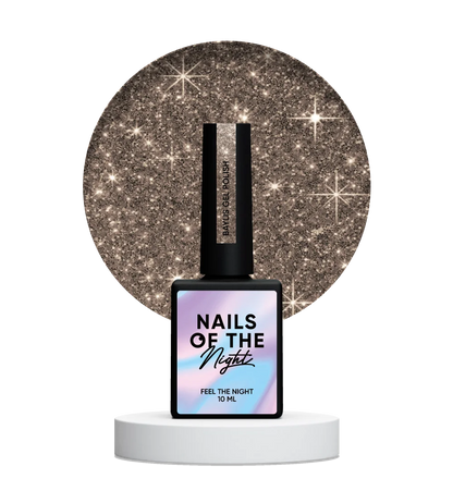 NAILSOFTHENIGHT Baylis gel polish — esmalte semipermanente dorado reflectante para uñas, 10 ml