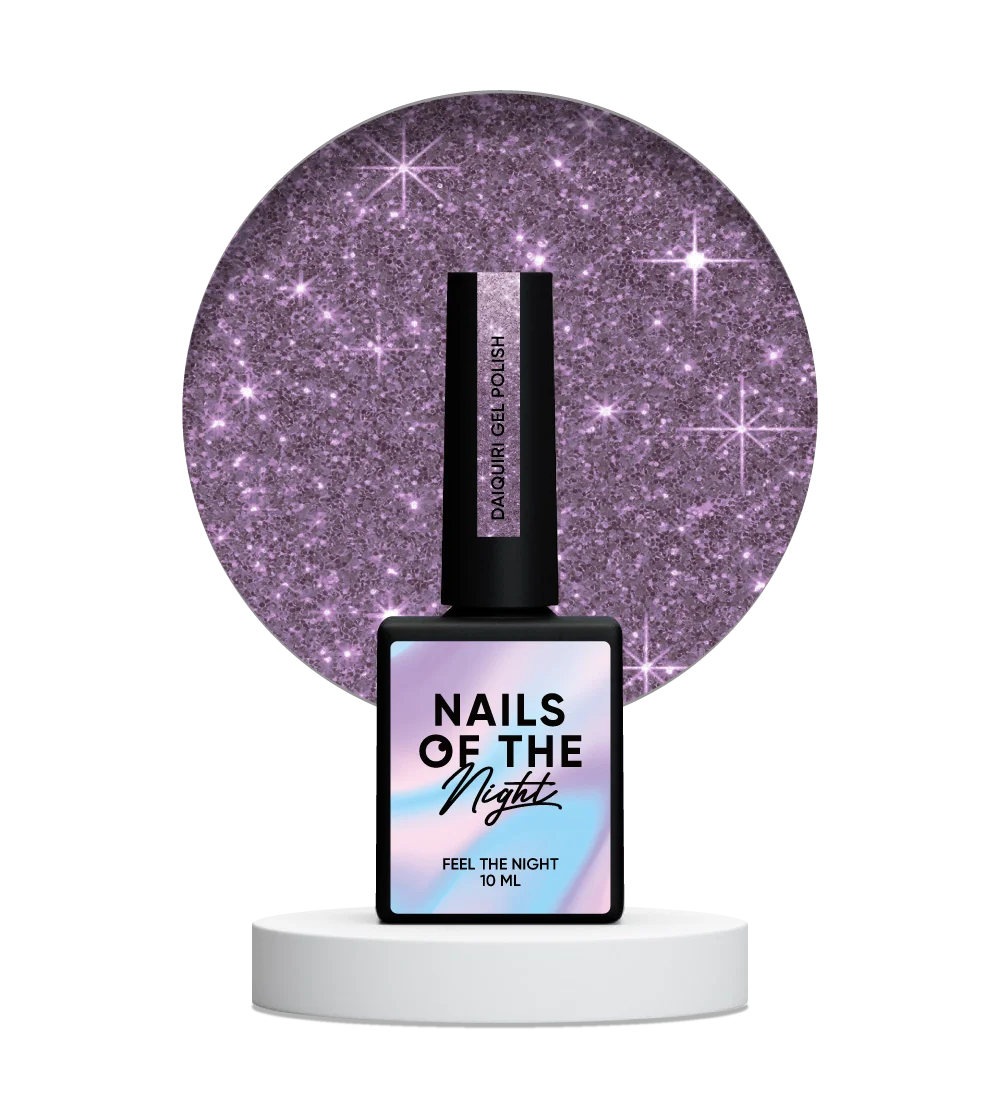 NAILSOFTHENIGHT Daiquiri gel polish — esmalte semipermanente lila reflectante para uñas, 10 ml