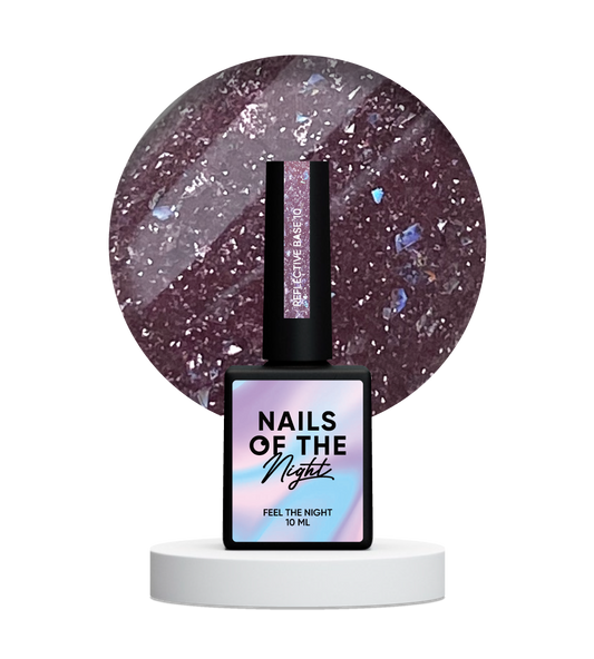 NAILSOFTHENIGHT Reflective base 10 — camouflage reflective base with shimmer, 10 ml 