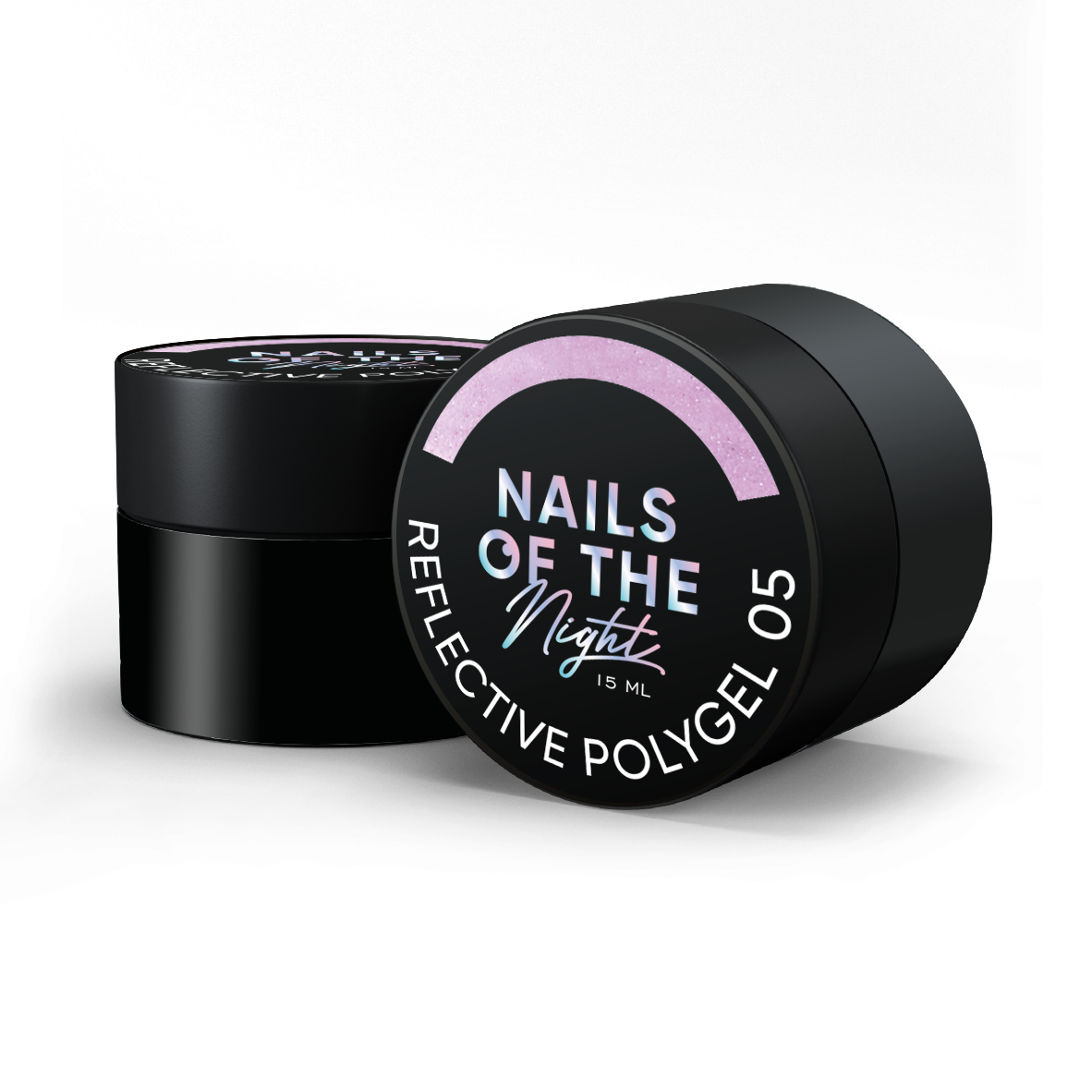 NAILSOFTHENIGHT Reflective Polygel 05 — рожевий рідкий світловідбиваючий полігель нової формули для нігтів, 15 мл