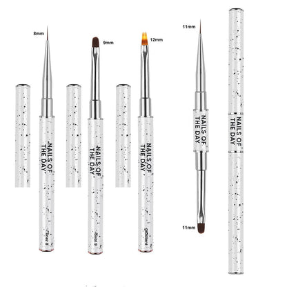 NAILSOFTHEDAY Professional Brush Liner — a professional metal nail brush with cap, designed for fine detailing and line work, liner 8 mm.