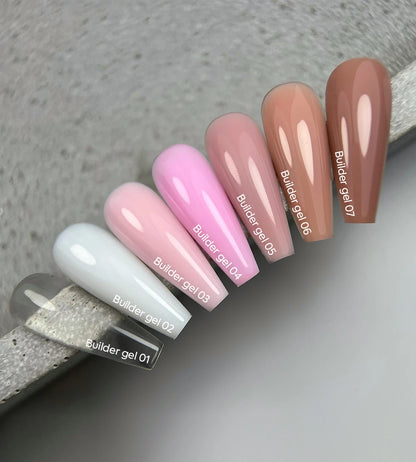 NAILSOFTHEDAY Builder Gel 07 — gel marrone per allungamento unghie, 15 ml