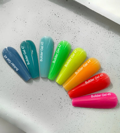 NAILSOFTHEDAY Builder Gel 48 — gel azul cielo para extensiones de uñas, 15 ml