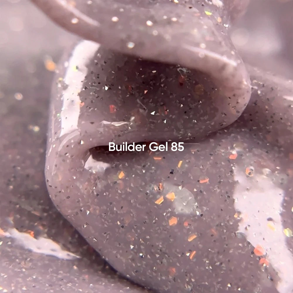 NAILSOFTHEDAY Builder Gel 85 — pink-milky reflective builder gel with opal shimmer, 15 ml