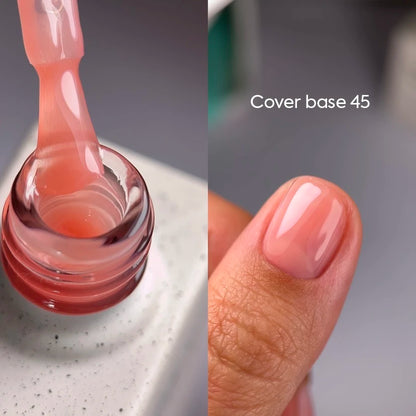 NAILSOFTHEDAY Cover Base 45 Light Pigment – base para uñas nude semitransparente con pigmentación ligera, 10 ml