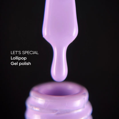 NAILSOFTHEDAY Let's special Lollipop - verniz gel roxo pastel cobrindo uma camada, 10 ml