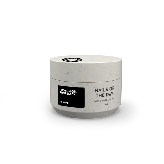 NAILSOFTHEDAY Tinta em gel Premium Preto sem limpeza — tinta em gel sem camada pegajosa, 5 ml