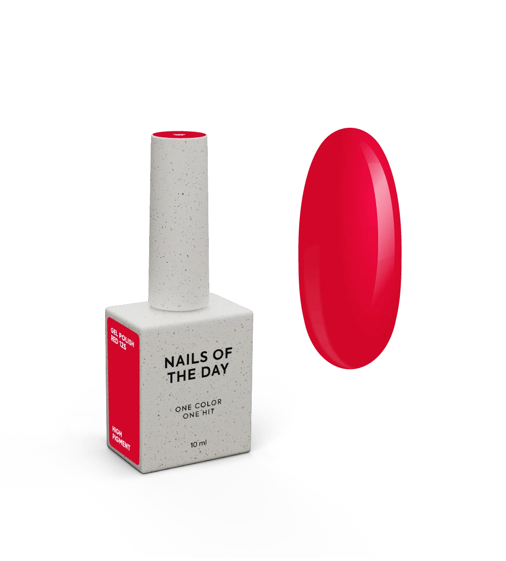 NAILSOFTHEDAY Let's special Red — um verniz gel vermelho especial sobreposto numa camada, 10 ml