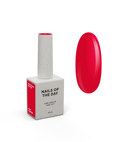 NAILSOFTHEDAY Let's special Red — um verniz gel vermelho especial sobreposto numa camada, 10 ml