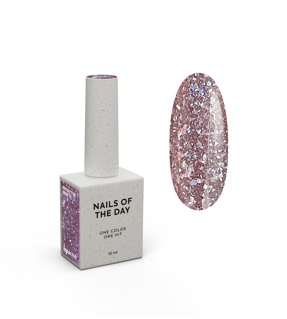 NAILSOFTHENIGHT Reflective base 10 — камуфлююча світловідбиваюча база з шимером, 10 мл