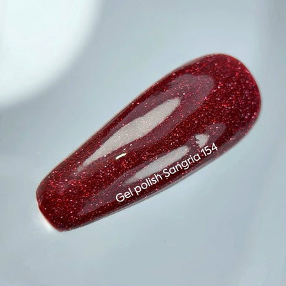 Vernis gel NAILSOFTHENIGHT Sangria — vernis gel réfléchissant rouge foncé, 10 ml