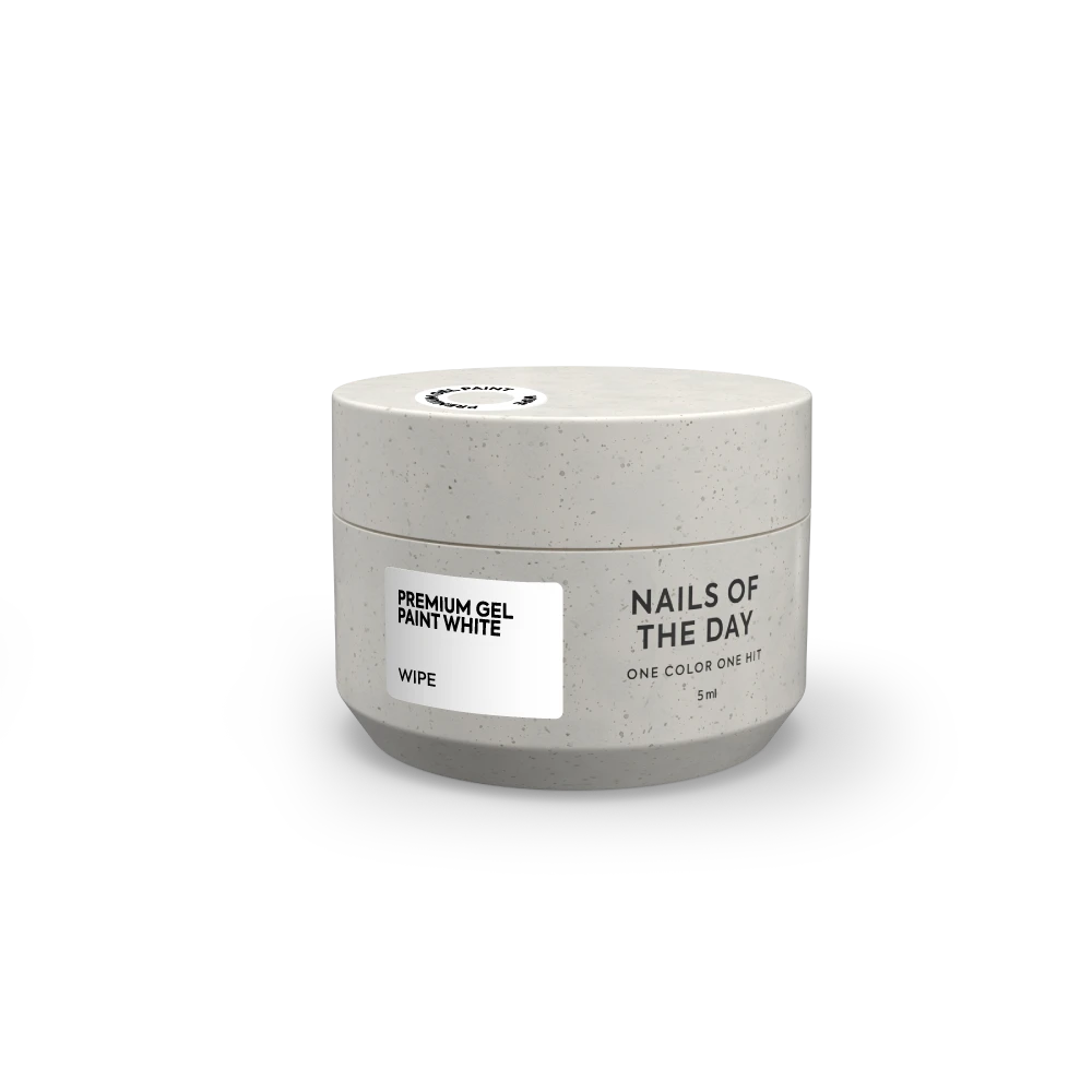 NAILSOFTHEDAY Premium-Gelfarbe, weiß abwischbar – Gelfarbe mit klebriger Schicht, 5 ml