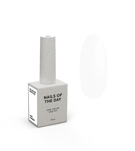 NAILSOFTHEDAY Let's special White — um verniz gel branco especial sobreposto numa camada, 10 ml