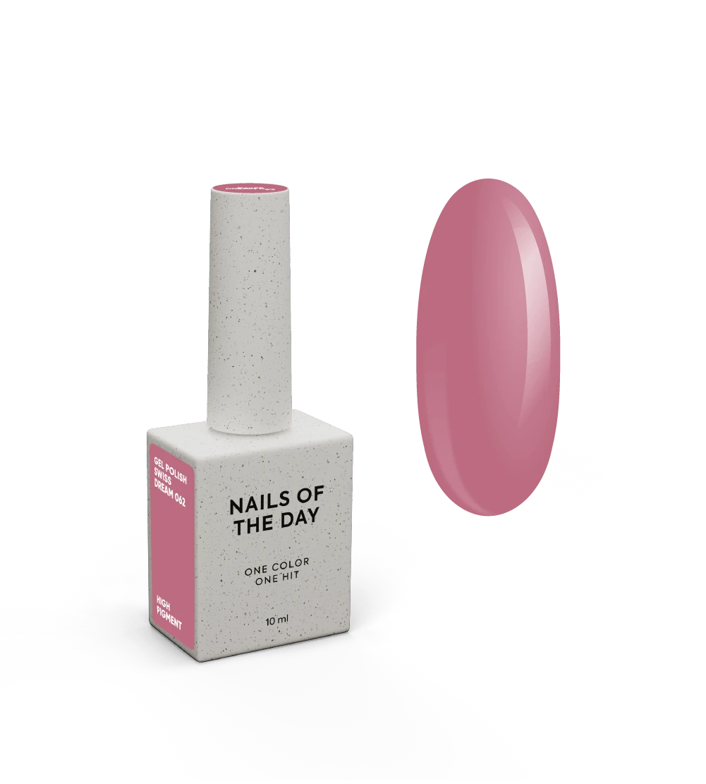 NAILSOFTHEDAY Let’s Special Swiss Dream — esmalte semipermanente en un tono rosa polvoriento, que cubre perfectamente en una sola capa, 10 ml.